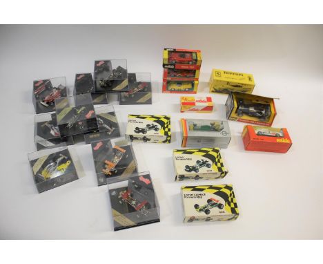 DIECAST TOYS - RACING CARS a qty of diecast racing cars including 4 x Solido (199, 195, 177, 1328), 7 x Quartzo (4001, 4006, 