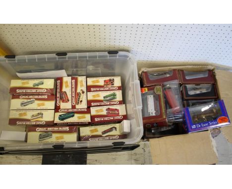 BOXED MODEL BUSES a large qty of boxed buses, including various examples by Great British Buses (and leaflets), Exclusive Fir