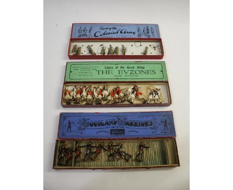 BRITAINS BOXED SETS including No 196 The Evzones, now comprising 16 Evzones marching at the slope, two variations in Types of