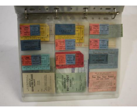 RAILWAY TICKETS various vintage railway tickets including album of Isle of Man (Sulby Bridge, Kirk Michael, St Johns, Douglas
