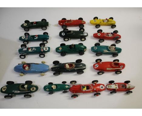 PLASTIC RACING CARS a qty of plastic Hong Kong made racing cars by Marx, OK and others, includes friction drive Lucky No 194 