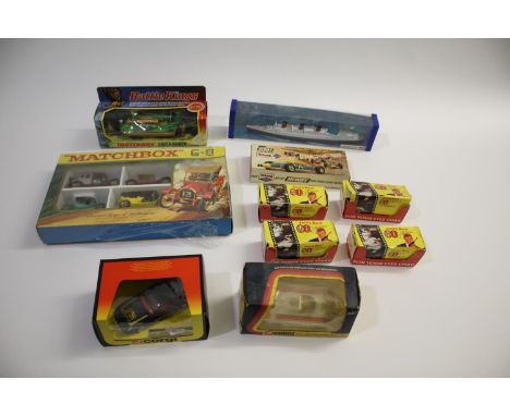 CORGI TOYS &amp; MATCHBOX various boxed models including 4 boxed Corgi Toys 272 James Bond Citreon 2CV, Corgi 310 Porsche, Co