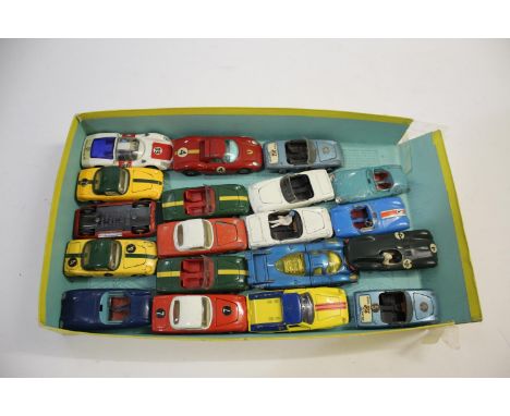 DINKY TOYS &amp; CORGI various racing car models including Corgi Lotus Mark II Le Mans. Also with a Crescent D Type Jaguar. (