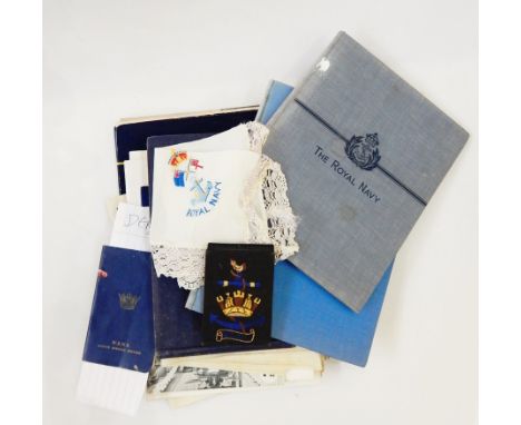 A collection of naval books to include HMS Hood, The Royal Navy, WRNS active service edition St John's Gospel
