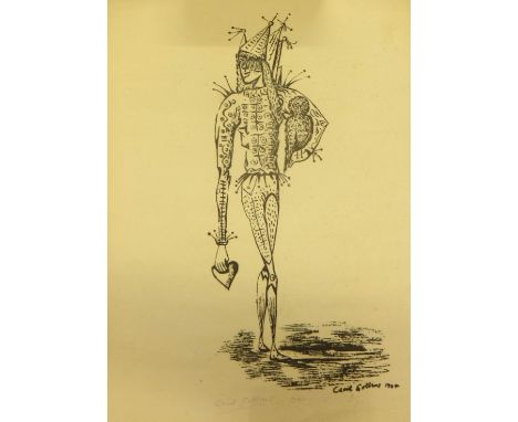CECIL COLLINS (1908-1989) lithograph, 'The Fool', 1944 signed in pencil, numbered 2/30, dated 1944, unframed, rolled, 37cm x 