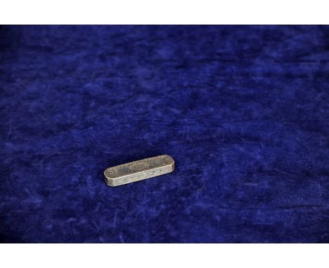 A George III silver snuff box of rectangular form with canted corners and all-over stylised flower head and starburst decorat