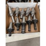 (10) Lightly Used Kennametal Erickson Through Coolant Cat 50 Holders ER-16-20-32 Collets with