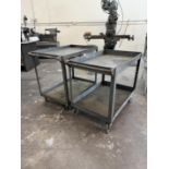 (2) Metal Rolling Shop Carts