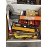 Box of Various Taps, Thread Files, Broach, End Mills, Key Way Cutter, Reamers, Drills
