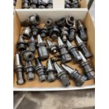 (24) Various CAT 40 Tool Holders, Boring Bar, Various Collet Style & Shell Mill Holders, Kennametal,