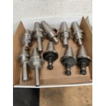 (10) Lightly Used Kennametal Erickson Through Coolant Cat 50 Holders ER-16-20 Collets with Various