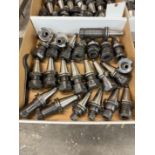 (24) Various CAT 40 Tool Holders, Various Sized Collet Holders, Sandvik, Valenite, Universal