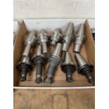 (10) Lightly Used Kennametal Erickson Through Coolant Cat 50 Holders ER-20-32 Collets with Various