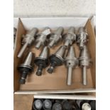 (10) Lightly Used Kennametal Erickson Through Coolant Cat 50 Holders ER-16-20 Collets with Various