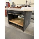 (2) Napa 2 Drawer Work Benches With Single Piece Wood Top (no other contents included)