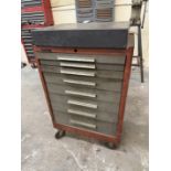 Kennedy 8 Drawer Rolling Tool Box With 18" x 24" Black Granite Surface Plate 4" Thick