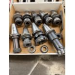 (9) Various CAT 50 Tool Holders, Tecnara, Collet Style & (2) Shell Mill Holders ( (1) 8 Flute & (