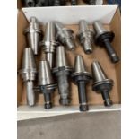 (10) Lightly Used Kennametal Erickson Through Coolant Cat 50 Holders ER-16-20-32 Collets with