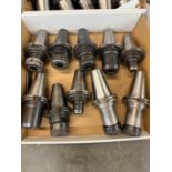 (10) Various CAT 50 Tool Holders Includes, Valenite, Techanara, Command, Boring Bar & Collet