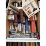 Box of Various Tooling, End Mills, Drill, Amana Tool Carbide Router Bits