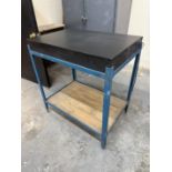 Black Granite Inspection Table 36 1/2" x 24", 4 1/2" Thick on Heavy Duty Stand 39 3/4 Tall With