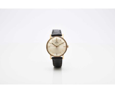 Omega: A gentleman's 9ct gold wristwatch Model: Automatic Reference: 161.2-5002 Date: 1965 Movement: Cal.552, 24 jewel, autom