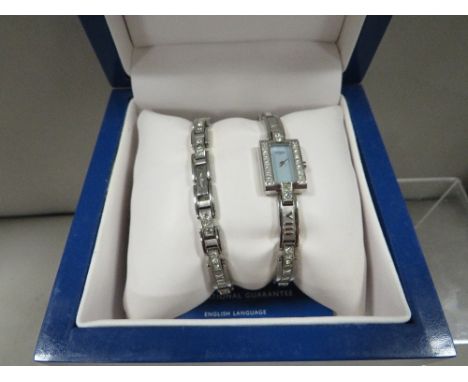 A boxed Rotary wrist watch and bracelet set 