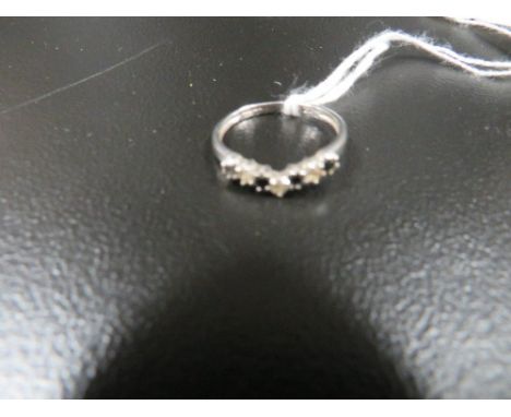 A hallmarked 9 carat white gold wishbone dress ring approx. weight 1.6g 