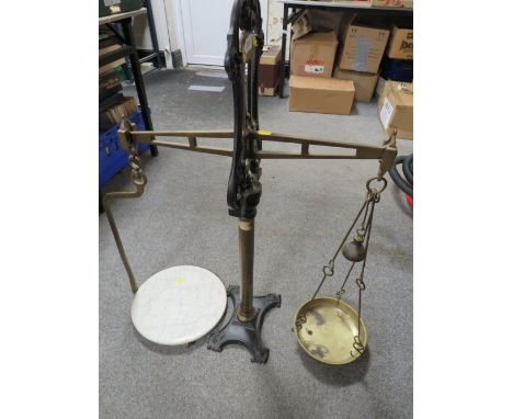 A large cast iron vintage scales