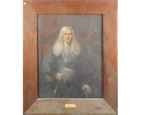 English School (19th Century)  Portrait of Sir Thomas Plumer, Kt. Master of the Rolls (1824), seated, holding a book beneath 
