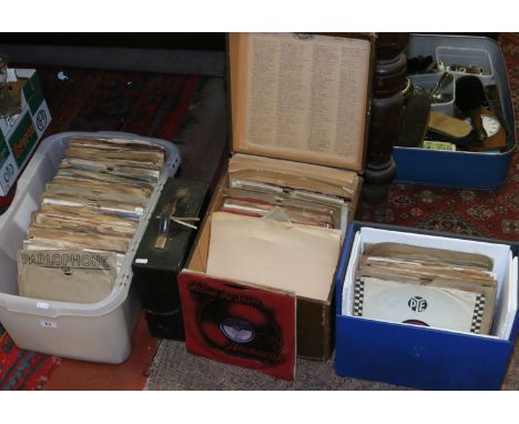 A lot of 78 rpm records on various labels including Decca, Columbia, Parlophone etc.