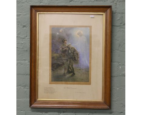 An oak framed World War I lithograph 'the white comrade' by G. Hillyard Swinstead.