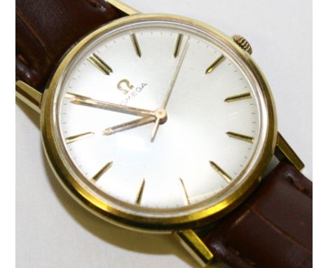 A gentleman's 1960s Omega manual wristwatch with satin dial, baton markers and centre seconds. Condition Report. To be used a
