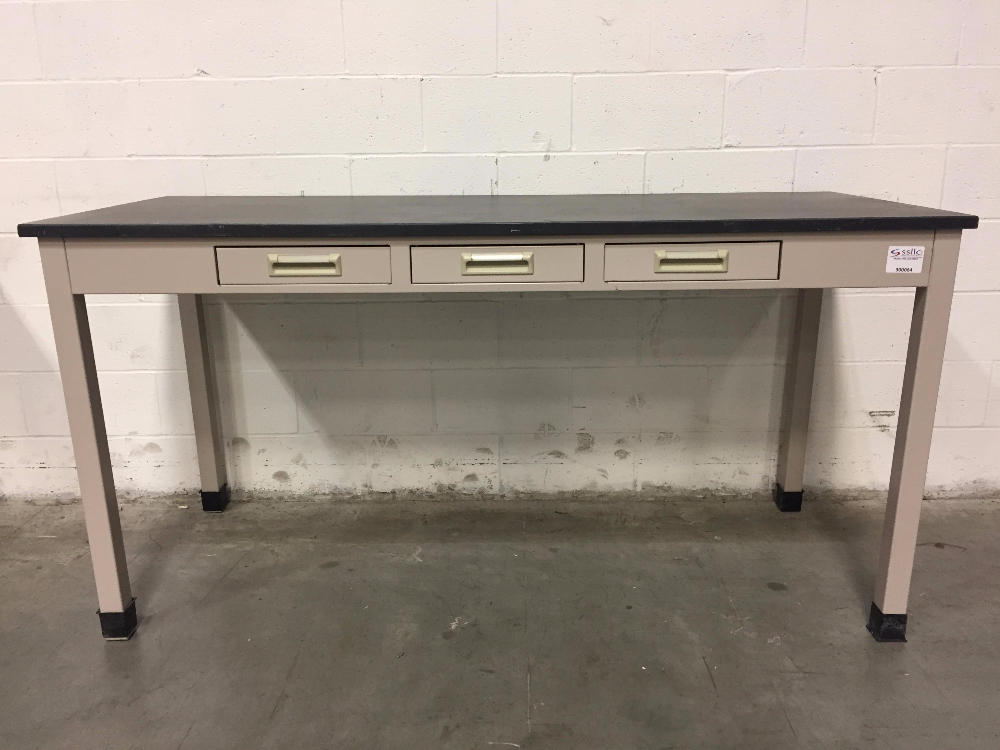 6ft Black Slate Stationary Lab Table, (1) 6ft Black Slate Stationary