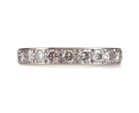 DIAMOND ETERNITY RING,the round brilliant cut diamonds totalling in excess of 1.00 carat, unmarked, size M 1/2, 3.8g