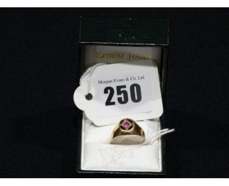 A Ruby Set Gents Signet Ring