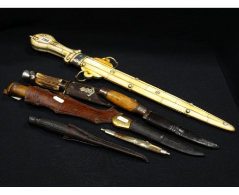 A Quantity Of Hunting Knives & Similar
