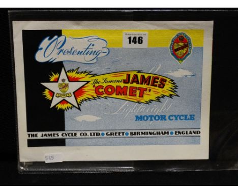 An Early 1950s Leaflet For A James Cub Motorcycle