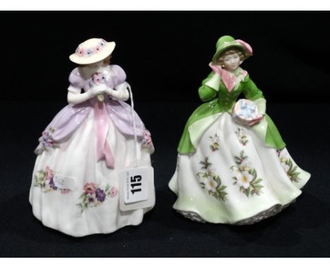 Two Royal Worcester Limited Edition China Figures