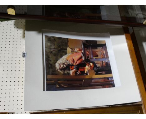 A Limited Edition Unframed Coloured Print, Being A Self Portrait Of The Artist Robert Oscar Lenkiewicz, Signed & Numbered In 