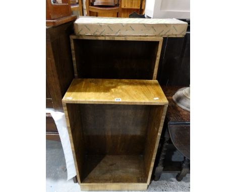 Two Art Deco Period Walnut Veneered Open Bookcases