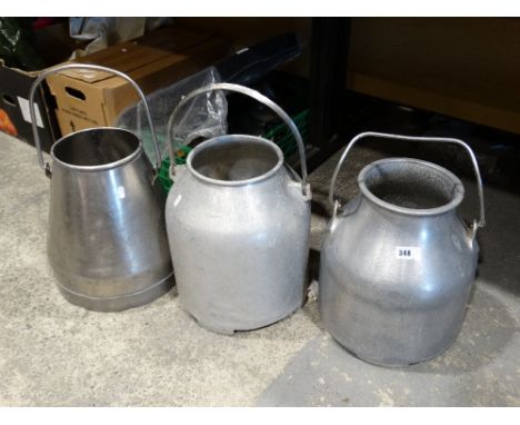 Three Vintage Milk Pails