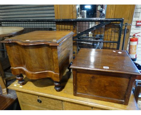 Two Victorian Mahogany Commode Stools