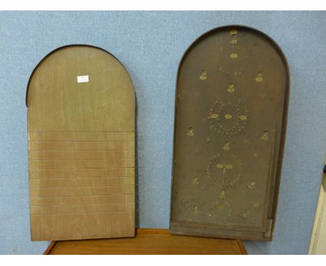 A bagatelle board and one other 