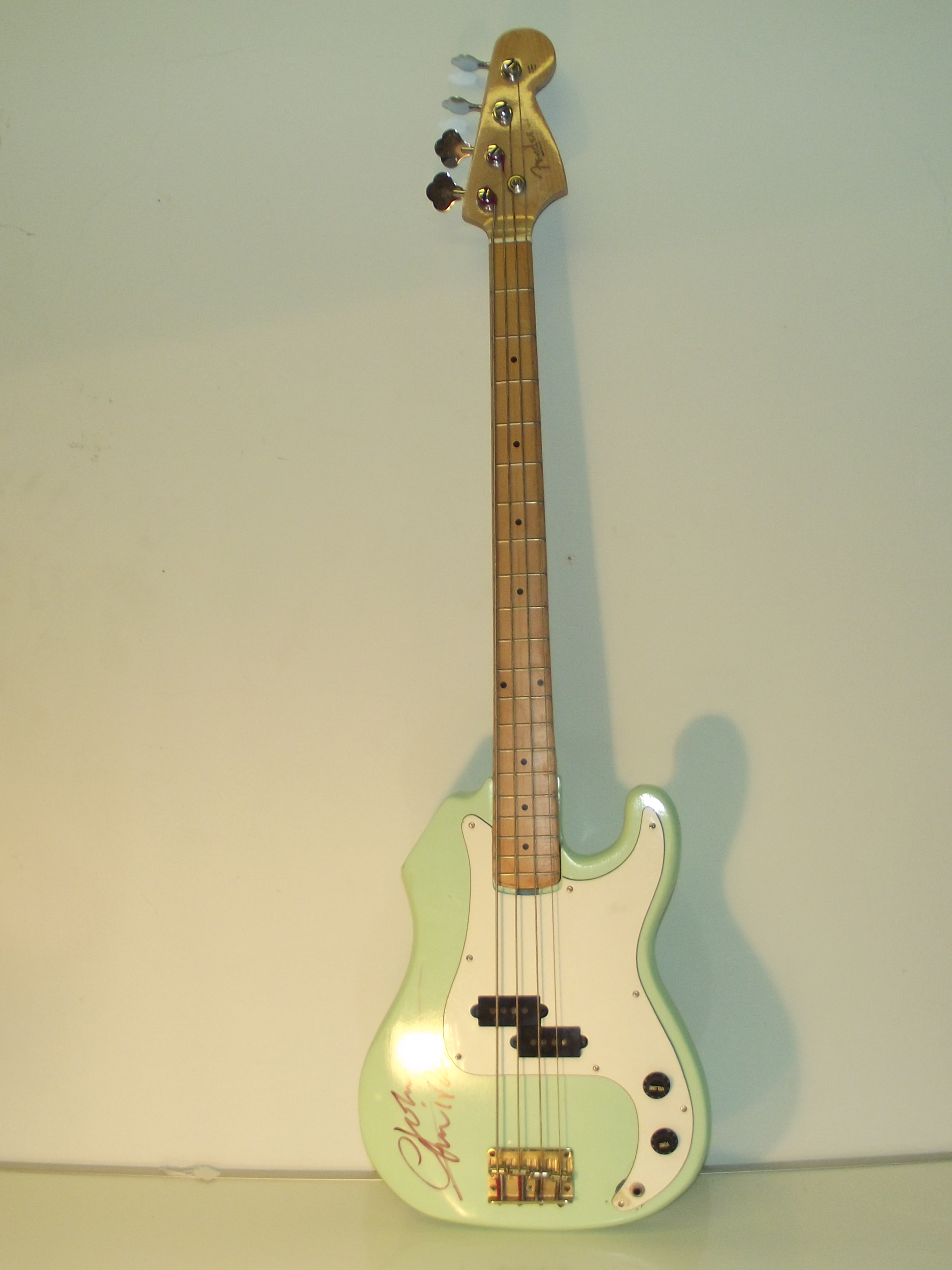 A guitar signed by John Entwistle from "The Who" With COA. Guitar