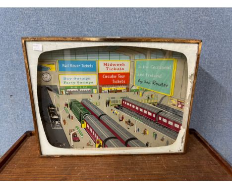 A light up railway shop sign 