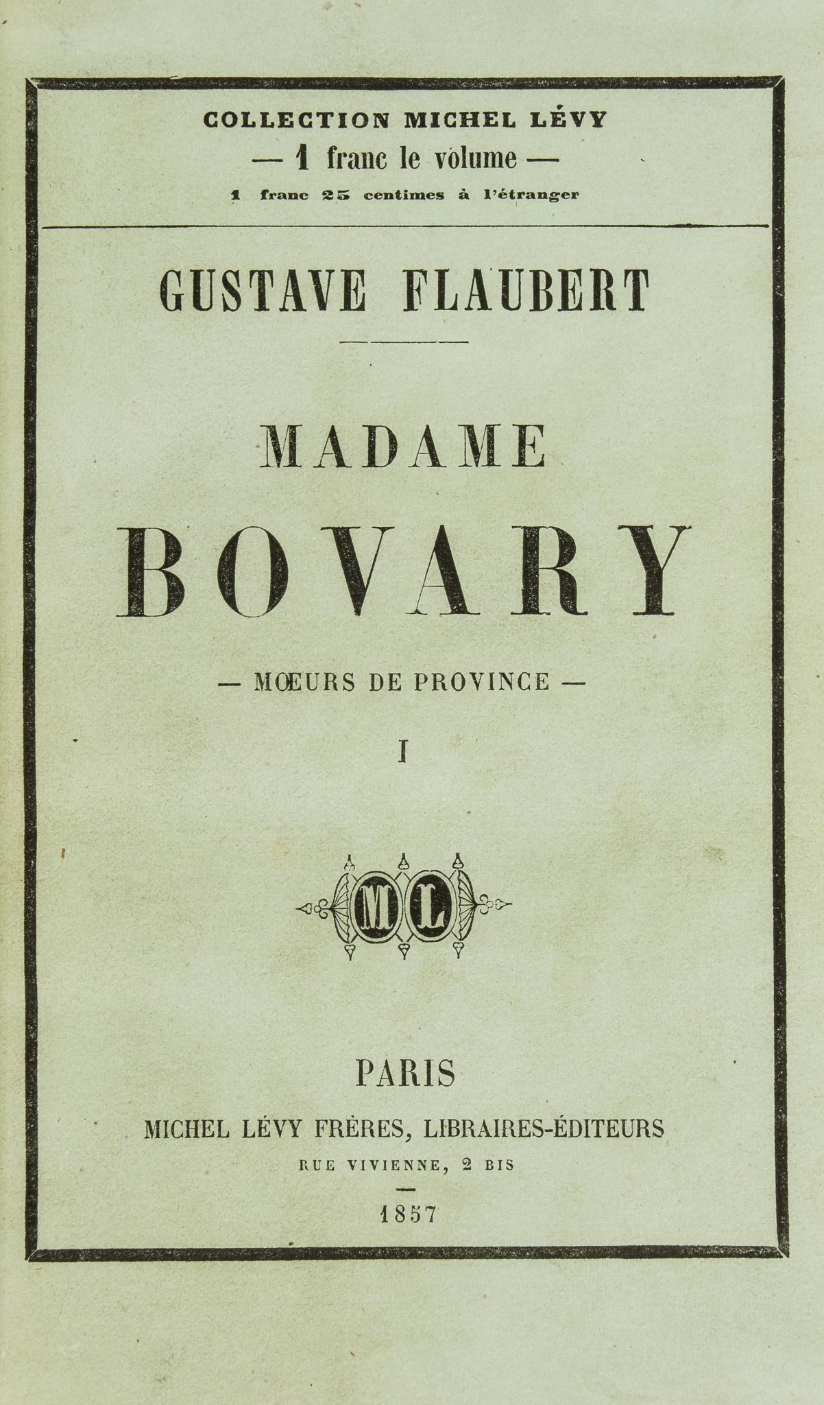 Madame Bovary C'est Moi, Gustave Flaubert Quote, French Literature