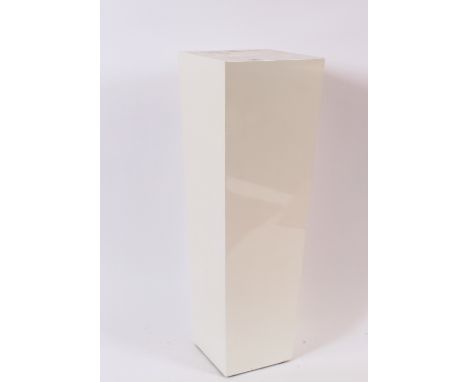 A retro white plastic lamp stand, 91cm high