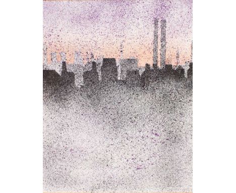 Veronica Charlesworth, limited edition lithograph "City Night Time", information verso, 50cm x 40cm 