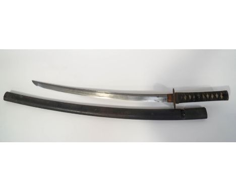 A Japanese Katana Satsuma rebellion sword, circa 1850, with wooden scabbard